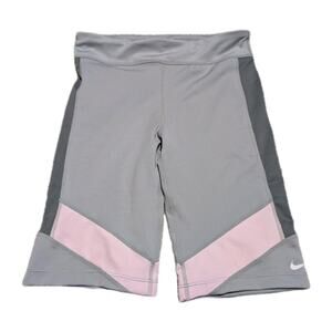 Nike Tight-Fit Dri-fit Coolant Athletic Bike Shorts Womens LARGE Sports Logo